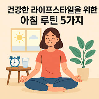 건강한 라이프스타일 아침 루틴 썸네일 이미지