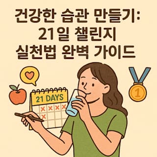 건강한 습관 만들기 21일 챌린지 썸네일 이미지