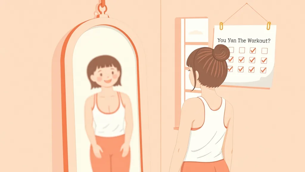 운동 성과를 확인하며 미소 짓는 사람의 모습