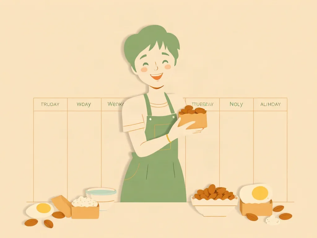 단백질 간식 상자를 준비하는 사람